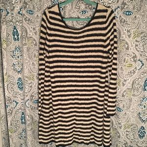 Free People Tan/White Sweater Dress